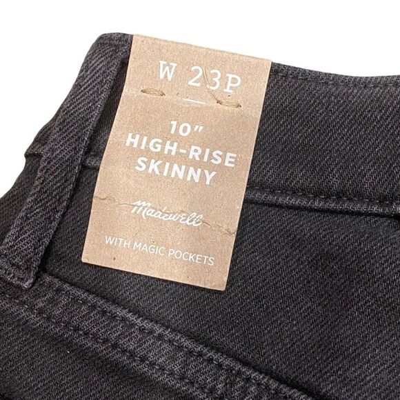 NWT Madewell 10" High Rise Skinny Black Jeans with Magic Pockets Women's 23P - Picture 5 of 13